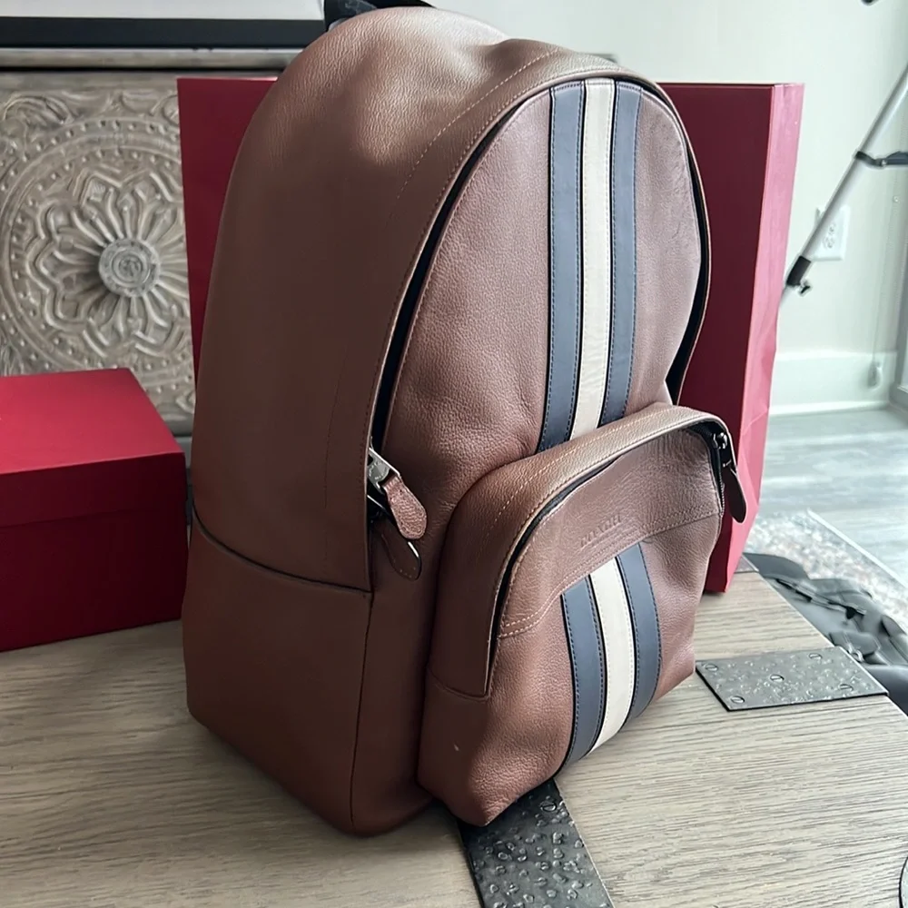 Men’s Coach Houston Backpack with Varsity Stipe - Picture 2 of 12